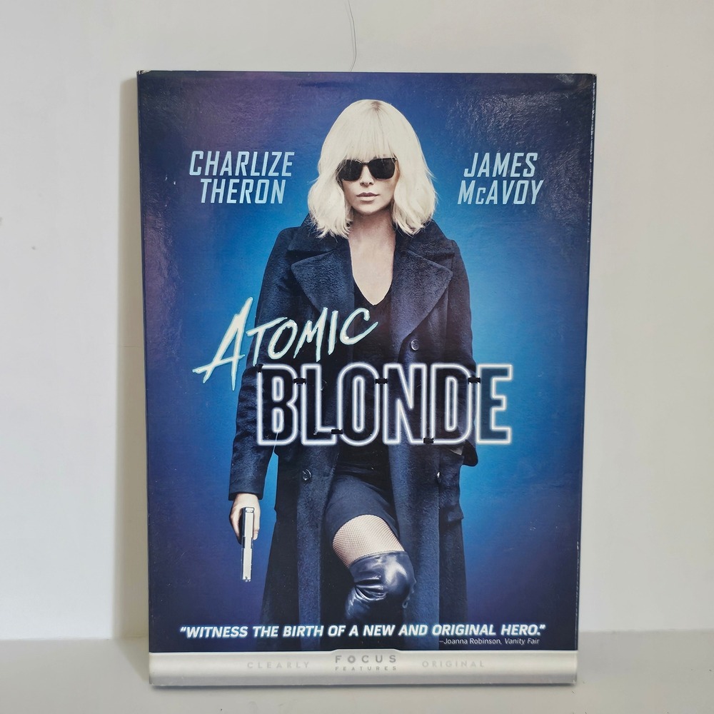 Atomic Blonde DVD Charlize Theron James McAvoy Action Movie with Slipcover
